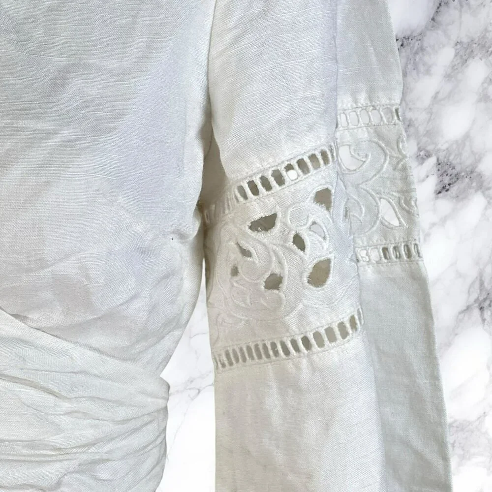 Tularosa Liz Wrap Top - White